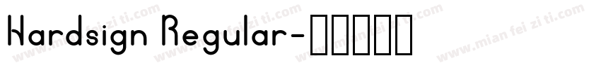 Hardsign Regular字体转换